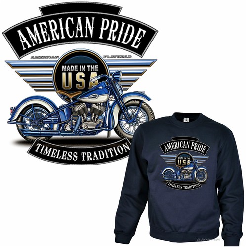 Biker motiv sweatshirt - motiv,