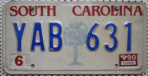 South carolina nummernschild - south,