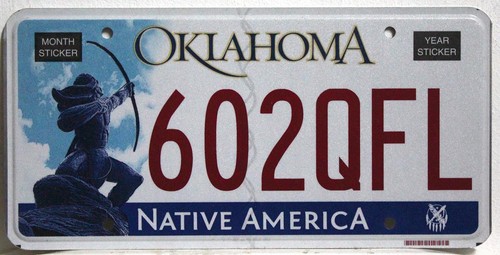 Oklahoma nummernschild usa - oklahoma,