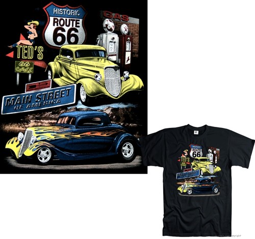 Shirt hot rod auto usa - hot, route