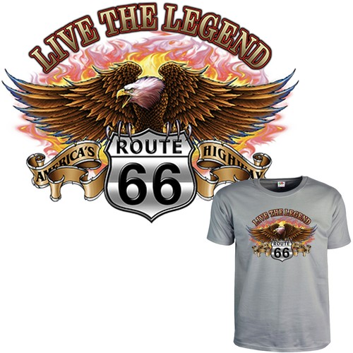 Biker shirt herren adler - t-shirt,