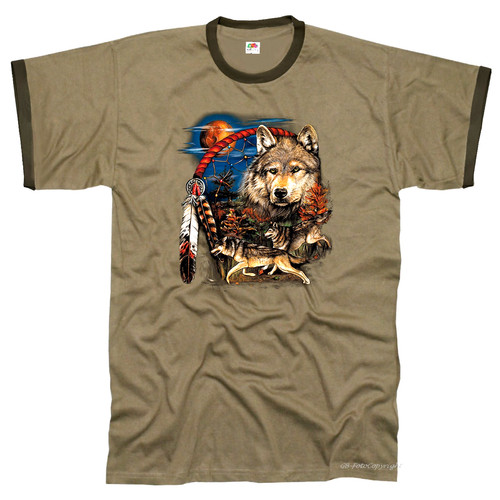 Wolf shirt dreamcatcher - wolf,
