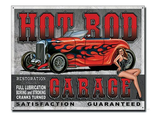 Schild auto hot rod - hot, usa