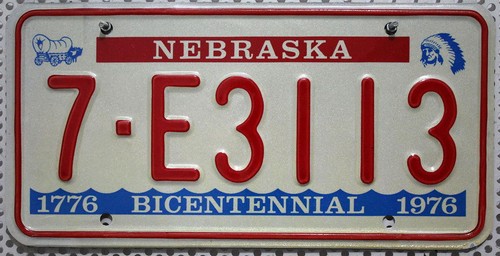 Nebraska nummernschild usa - nebraska,