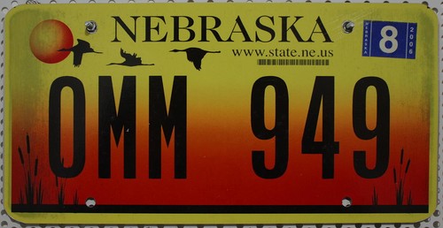 Nebraska nummernschild usa - nebraska,